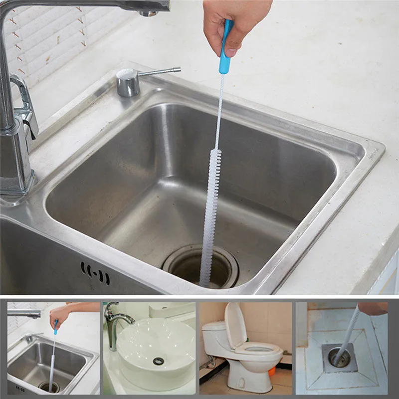Cleaning Brush Pipe Drainage Sewer Sink Tub Toilet Dredge Bathroom Kitchen Tools 