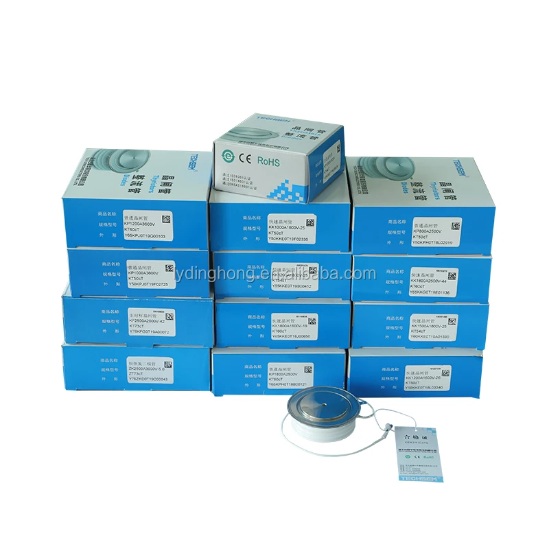 
Factory price thyristor techsem for induction melting furnace KK KP ZP ZK 1500A 1800V Y38 techsem silicon controlled rectifier 