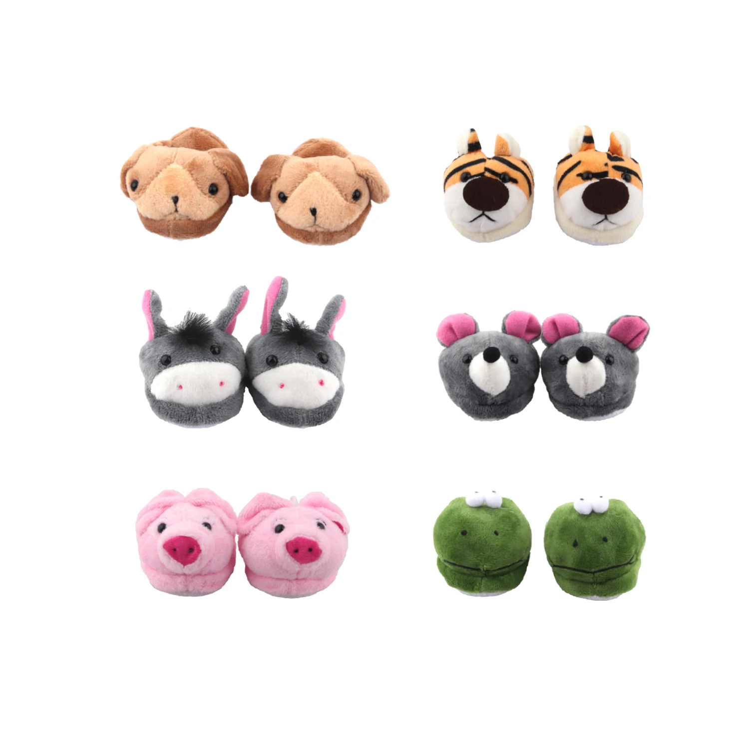 

New arrival cute animal plush slippers doll accessories shoes for 18 inch dolls