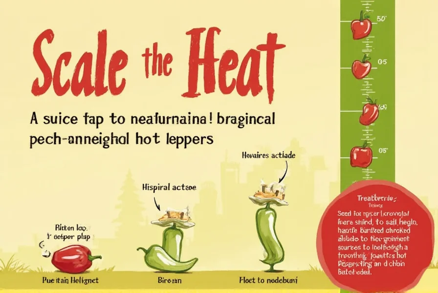 Digital kitchen scale next to various hot peppers and spice jars