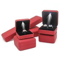 

Custom logo wholesale earring bangle bracelet necklace ring packaging gift led jewellery box
