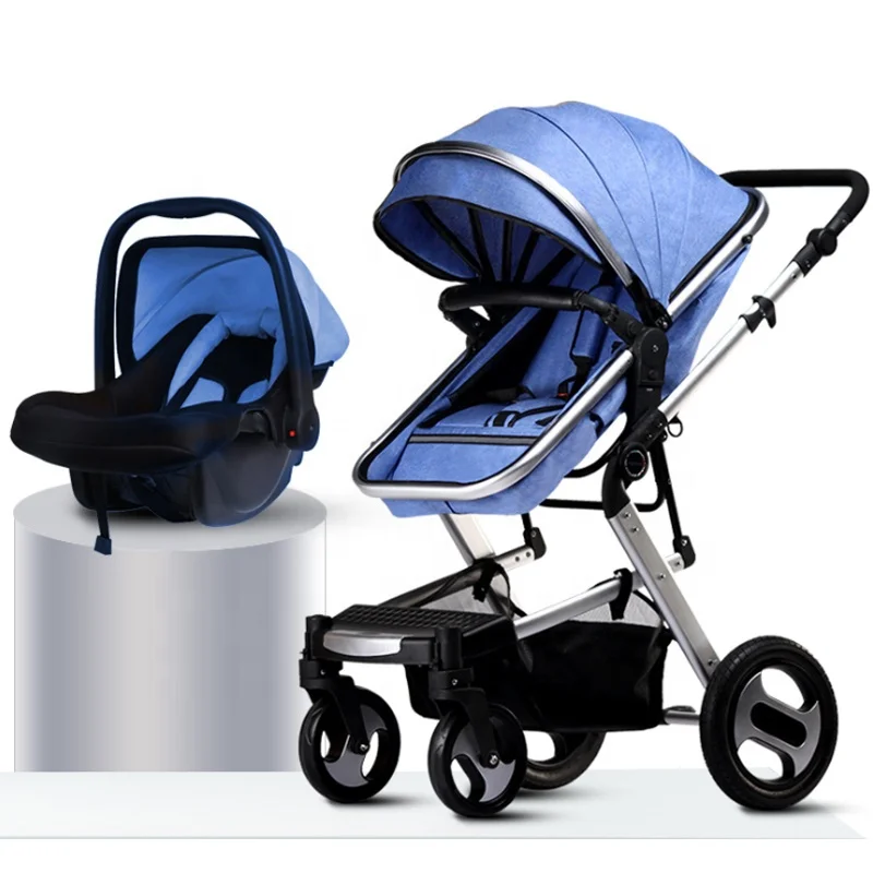 

Wholesale Cheap Travel System Luxury Baby Stroller 3 in 1 With Carrycot, Khaki, silver, blue, light red