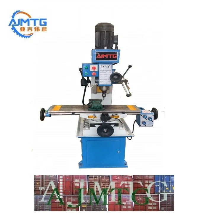 
3 years warranty ZX50C top leading quality mini universal Drilling Milling Machine with 50mm drilling diameter capacity 