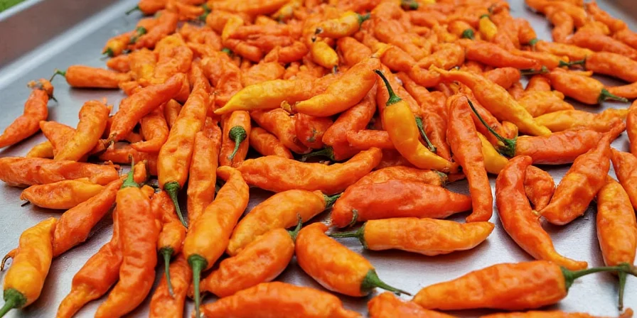Chili ristra made with habaneros