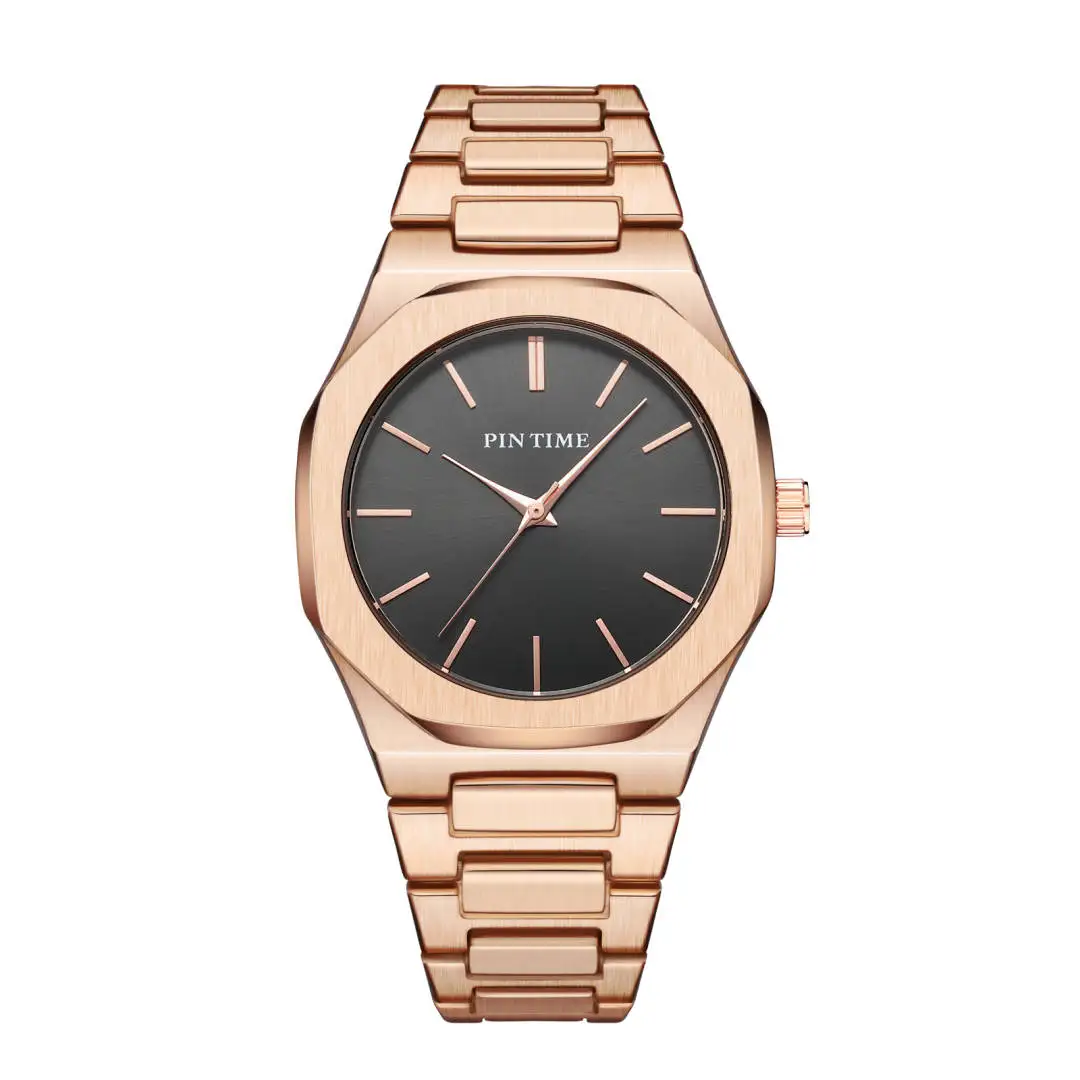 

PINTIME Full Steel Mens Watches Top Brand Luxury Gold Casual Quartz Male Wristwatch Waterproof Military Watch Men Clock, Choose