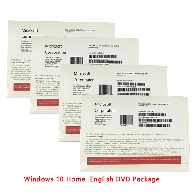 

Windows 10 Home OEM DVD Full Package English Language DHL Free Shipping Use Stable Original OEM Key