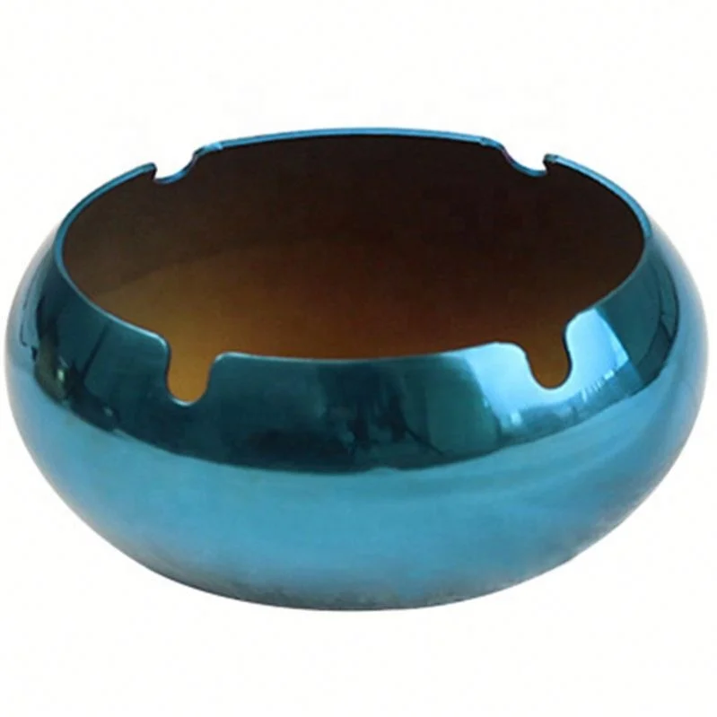 

New Stainless Steel Round Uncovered Windproof Ashtray, Blue/gold/rose gold/black