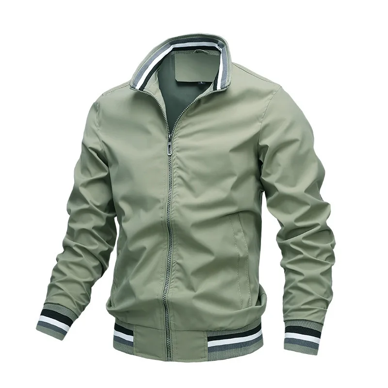 

up-3672r Casual Solid Color Coat Wholesale Men Sport Bomber Jacket