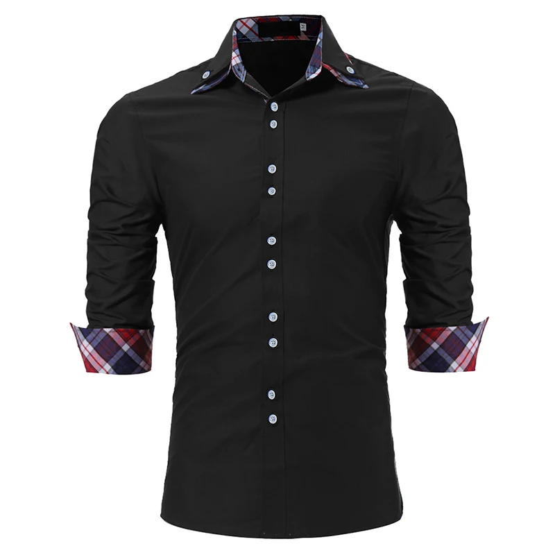 Venta al por mayor camisa de los hombres de doble cuello Hecho En China Doble Camisa De Cuello Encuentro Diseño