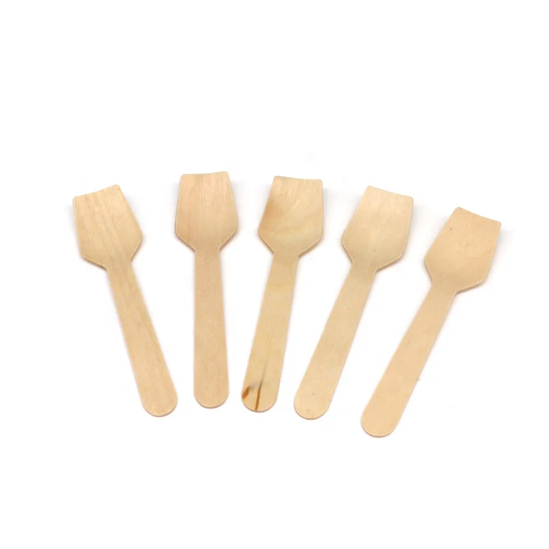 

Wooden Disposable Cutlery Natural Birch Wooden Spoon Biodegradable 100% All-Natural Eco-Friendly, Natural birch wood color