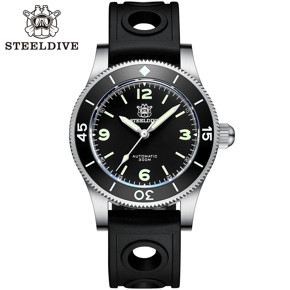 

Ready To Ship! SD1952 STEELDIVE Factory Price Stainless Steel 30ATM Waterproof Dive Watch with Ceramic Bezel