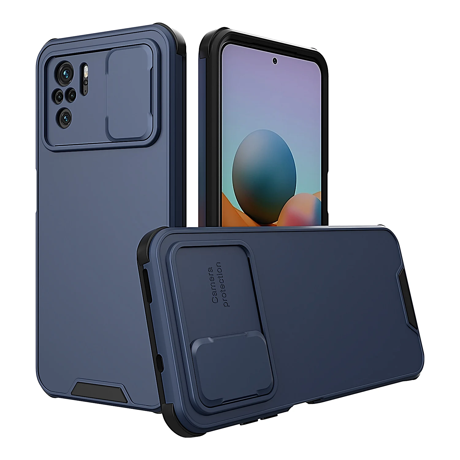 

TPU Frame + PC Coque 2 in 1 Armor Note8 Note9 Power Note10 Pro 4G Back Cover For Xiaomi Redmi 9A 9C Note 8 9 9s 10 Pro Max Case