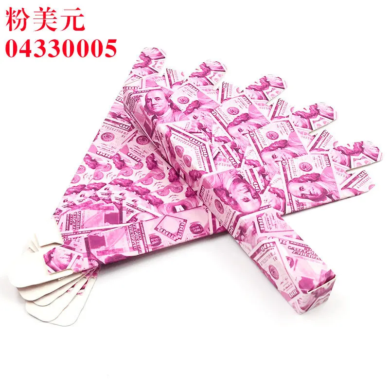 

cheap price empty liquid eye liner packaging box pink money magic eyeliner glue pen box, Stock