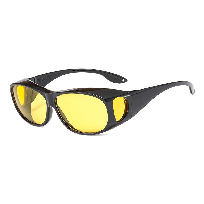 

Eyewear Wrap Sunglasses Driving Yellow Night Vision Over Glasses, 4 colors