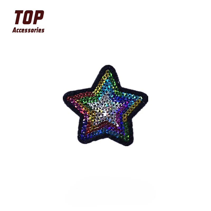 

Custom Design Iron-on Patches Sequins Embroidered Patches Clothing Accessories