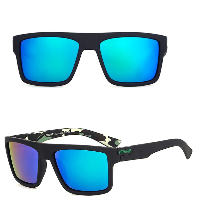 

KDEAM Sports Men HD Polarized Sun Glasses Square Frame lens UV400, Picture colors