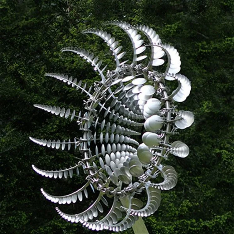 

Metal Sculpture Garden Windmill stake pinwheel fan blwer Outdoor Stake Landscape winnower Unique And Magical Metal Windmill