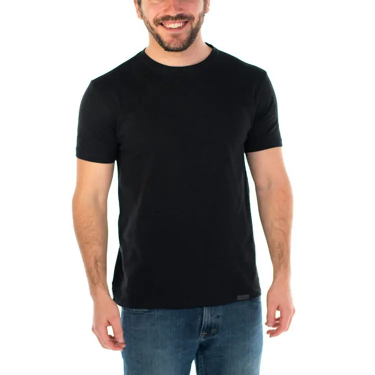 Short Sleeve Plain Pima Cotton Mens Thick T Shirt