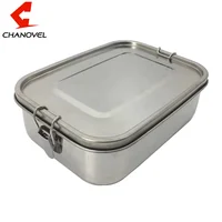 

2 3 compartment Leakproof metal food containers 304 stainless steel lunch box for kids