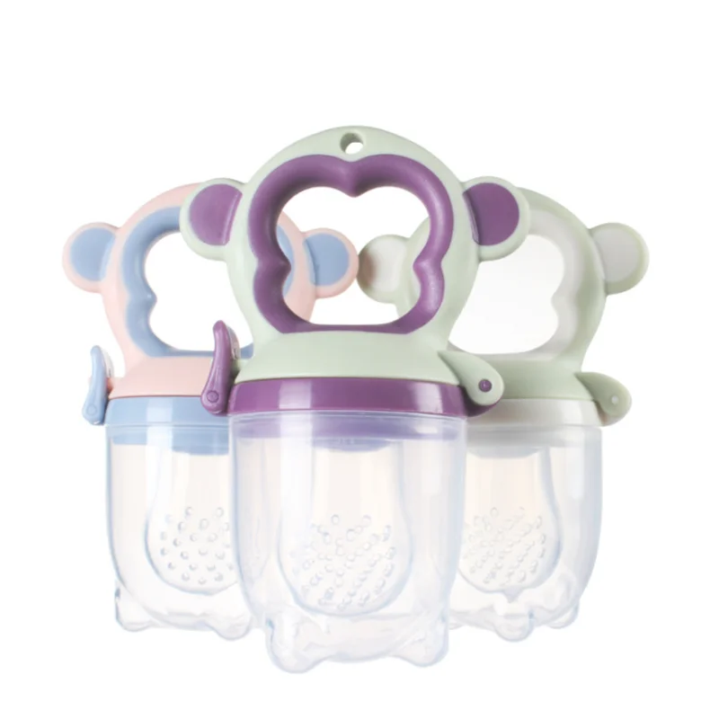 

Hotsale BPA Free Silicone Baby Food Feeder with Fresh Fruits Vegetables Teething Toy Pacifier Baby Feeder, Customized color