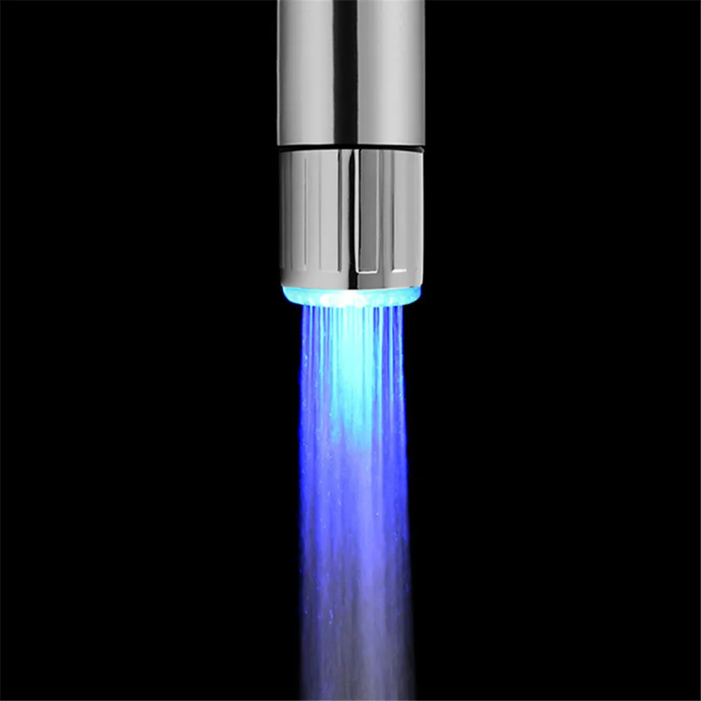 

Kitchen Light-up Led Faucet Colorful Changing Glow Nozzle Bathroom Shower Head Water Tap Filter