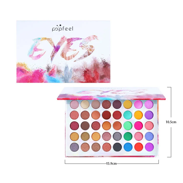 

2020 High Quality Pigment Popfeel 40 Colors Beauty Eyeshadow Palette Pressed Powder