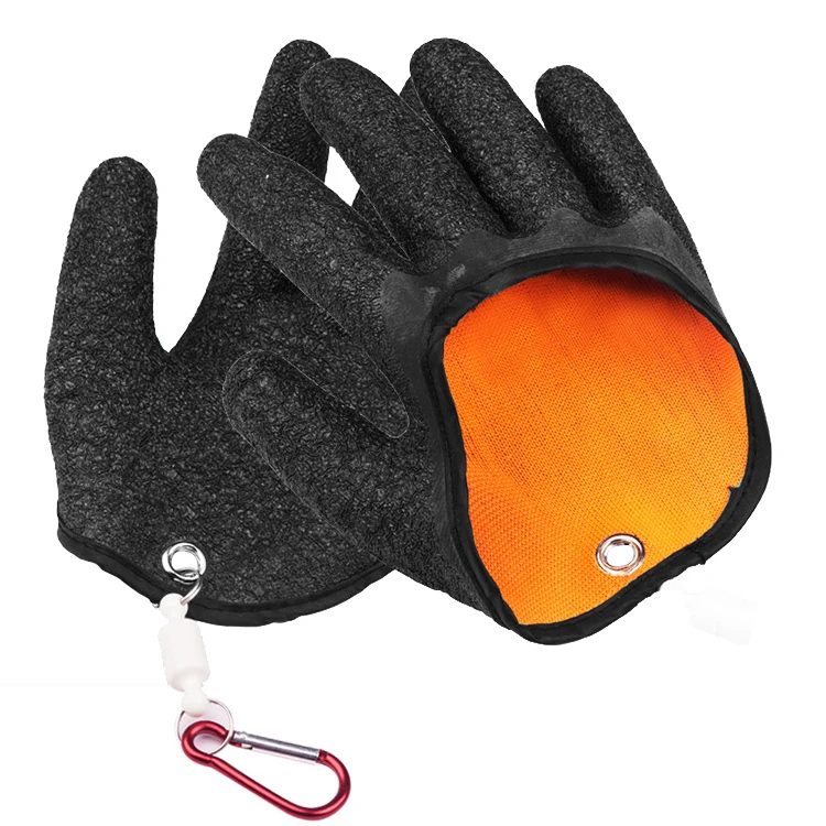 

New Design Comfortable Easy Take Waterproof Outdoor Fishing Gloves with Magnet Hooks, As picture