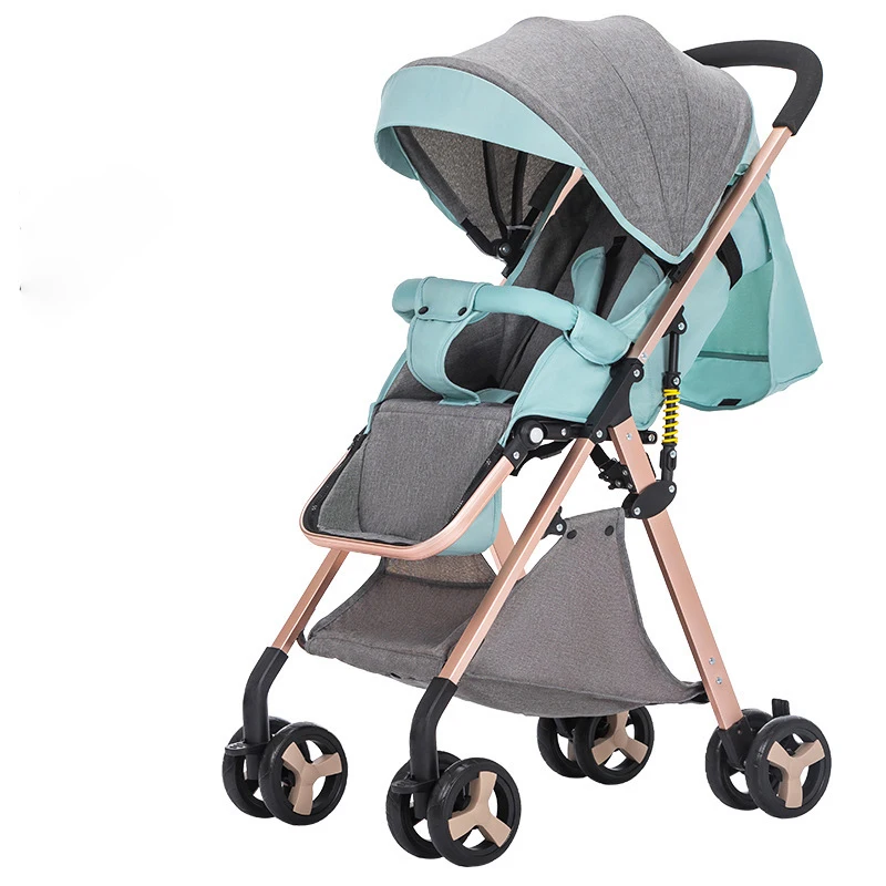 

Quickly foldable baby stroller with high landscape, Blue,pink,gray,camel,black,green