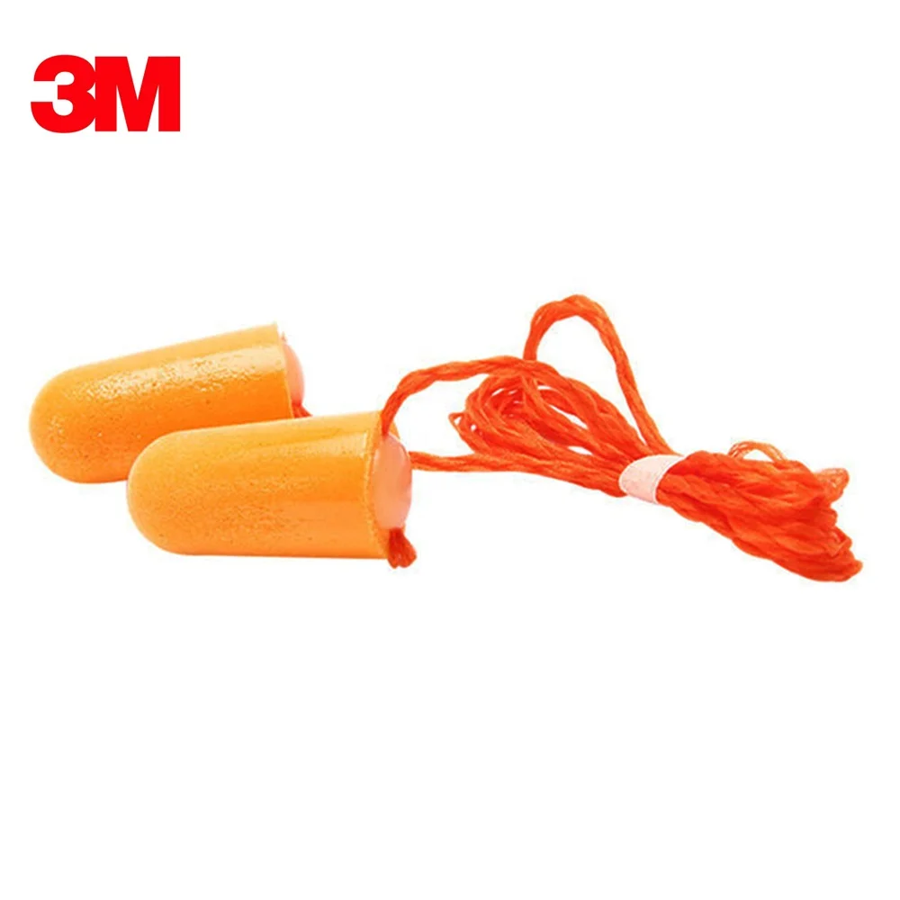 
3M 1110 Corded Foam Earplugs 29 dB Noise Reduction Sleep Swim Travel Work Ear Plug 