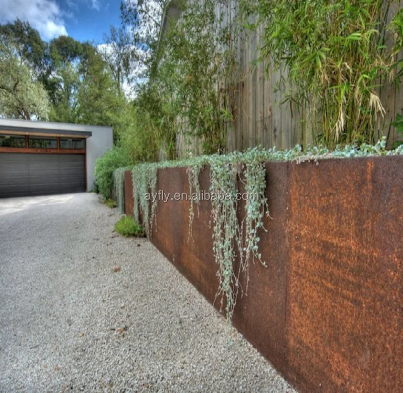 Custom Made Corten Steel Landscape Retaining Wall/edging/border Design ...