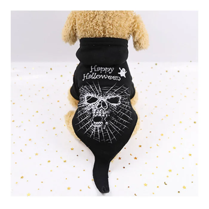 

New Arrival Puppy Clothes Halloween Funny Black Horror Decoration Hoodie Two Legs Luxury Dog Clothes, Picture shows