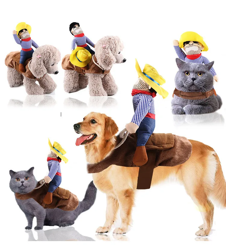 

Hot sale Big dog clothes cat pet supplies riding clothes Santa Claus funny clothes