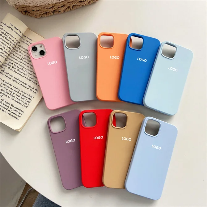 

Liquid silicon Silicone Rubber phone cover for iPhone 12 11 7 8 plus pro max case, A variety of color