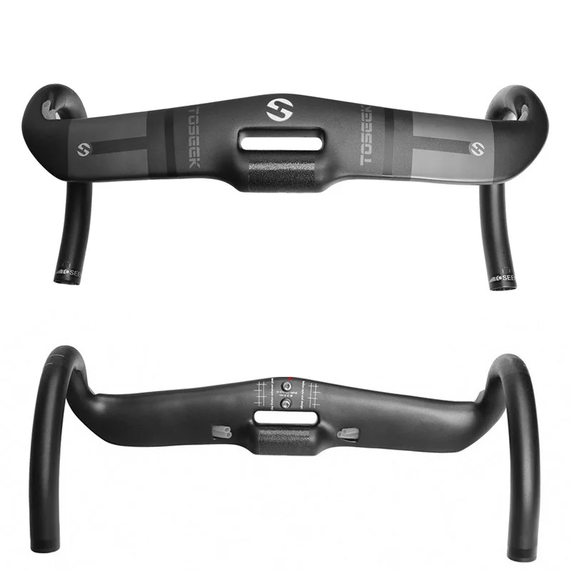 

TOSEEK 31.8mm Ultralight carbon Handlebar racing Drop Bar 400/420/440mm Road bike handlebar, Matte black