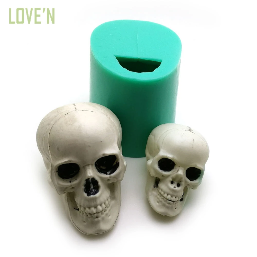 

LOVE'N OEM LV069S Halloween gift Casting Mould spooky skull Silicone Mold For Diy candle plaster Craft Making Chocolate cake de