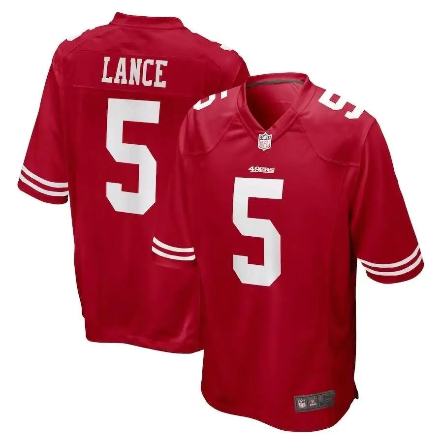 

Wholesale #5 Trey Lance men's high quality embroidery football jersey