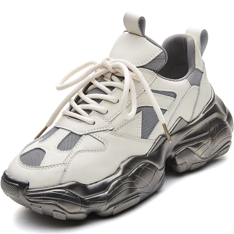 

Dropshipping Women Thick Bottom Chunky Sneakers Winter Warm Breathable Women's Shoes Comfortable Footwear for Female Plus Size