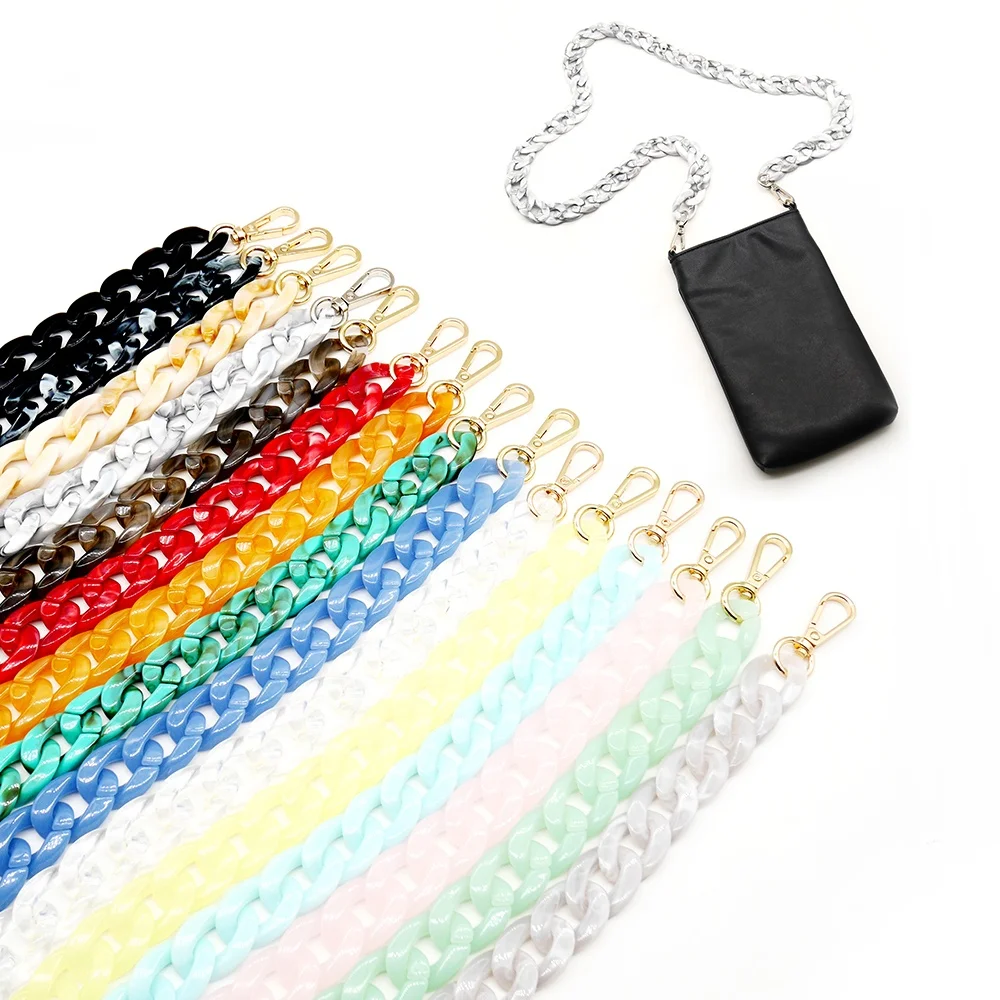 

Adjustable Acrylic Chunky Hand Shoulder Bag Chain Handbag Straps Crossbody, Multi