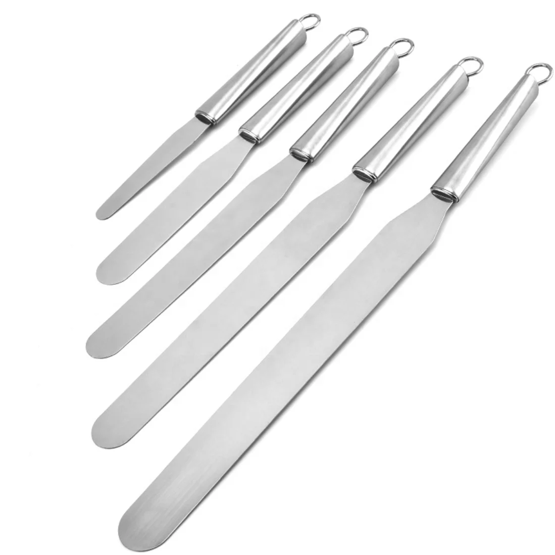 

Straight Icing Spatula, Baking Set of 4/6/8/10& 12inches Stainless Steel Cake Decorating Spatulas, Silver