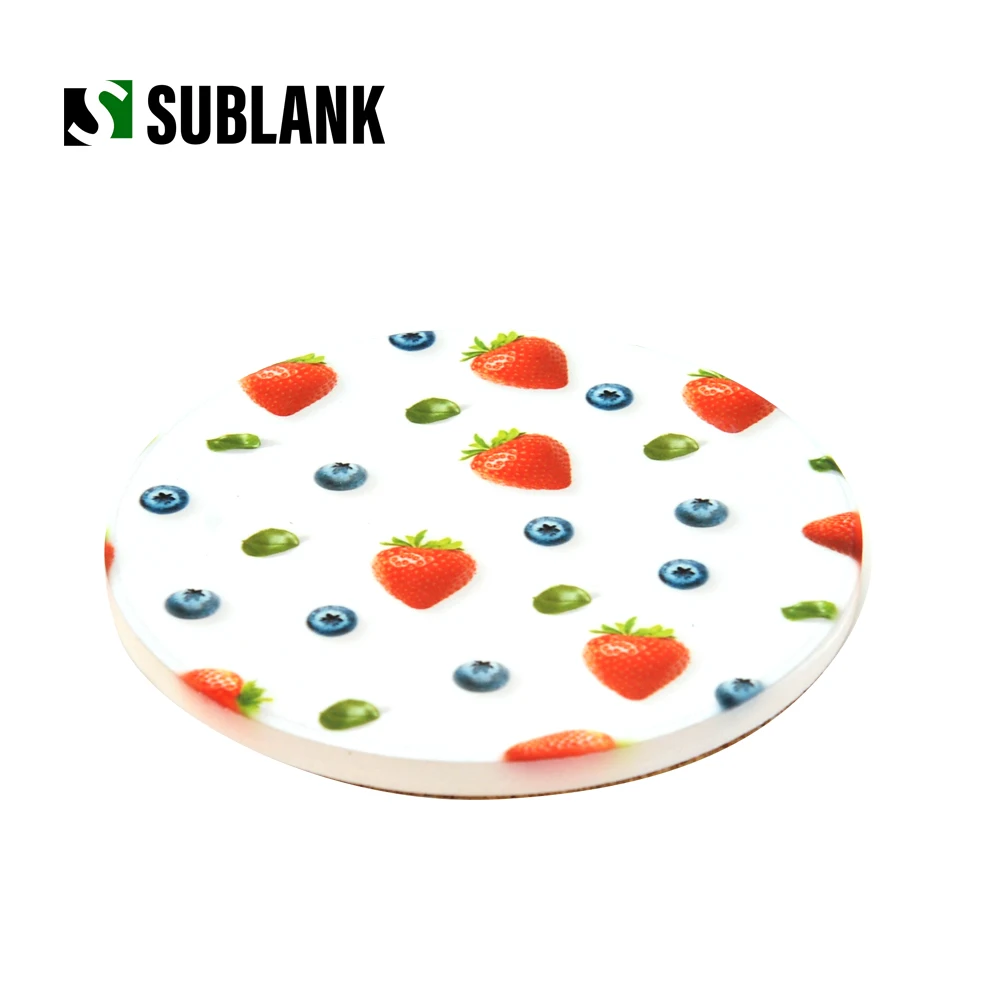 

Wholesale Round Absorbent Blank Custom Sublimation Ceramic Stone Coaster For Drink Cup Mug Thermal Insulation Mat and Pad, Customized
