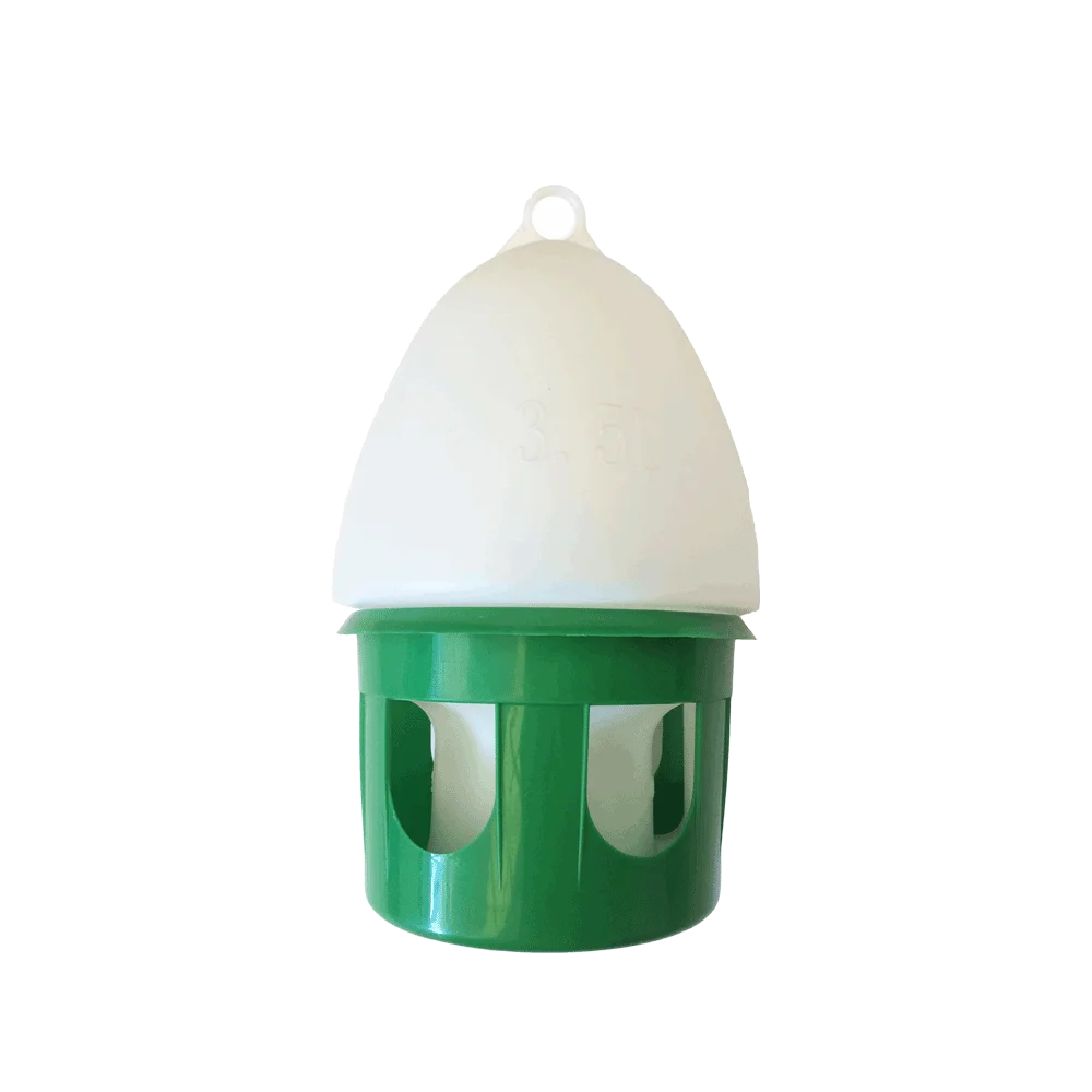 

High Quality Custom Wholesale Pigeon Feeders And Drinkers 3.5L White Plastic Bird Pigeon Drinker/, White and green