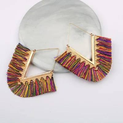 

Hot style color earrings fashion fancy gold earrings for party girls, As pic