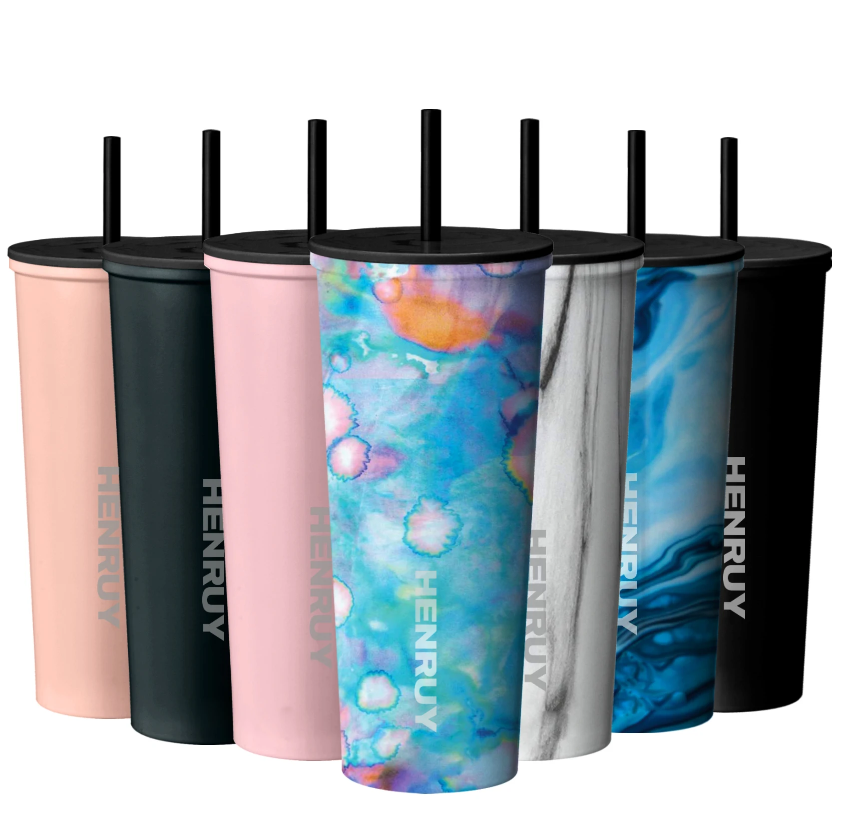 

Hot Sale Stainless Steel Tumbler Insulated Coffee to Go Travel Mug with Straw, Customized