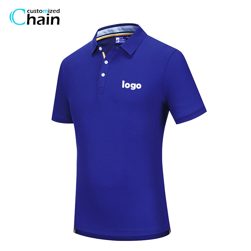 

High quality new style men poloshirt polo shirt with custom logo printed.Custom Logo of golf polo shirt, 9 colors