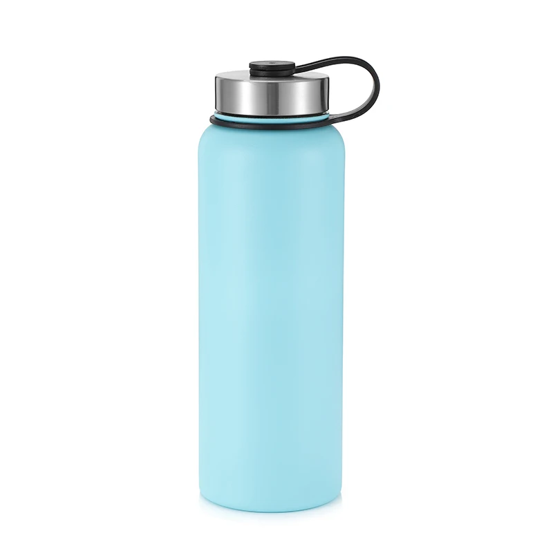 

32oz 40oz insulated double wall wide mouth stainless steel sports water bottle with custom logos,double wall vacuum flask