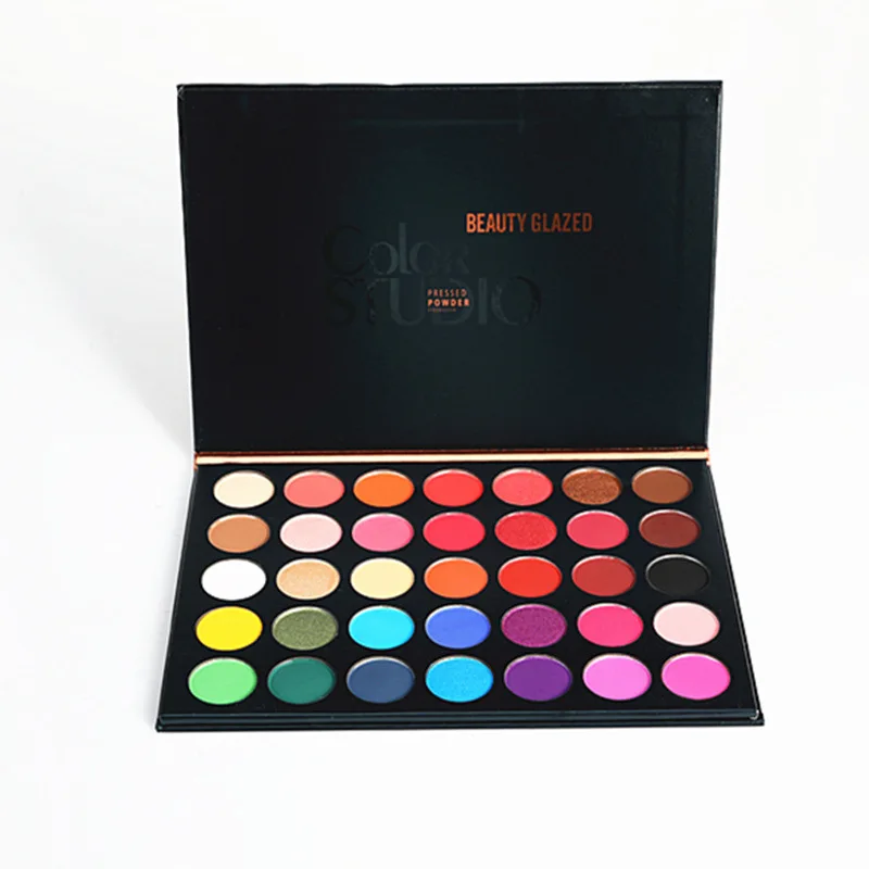 

BEAUTY GLAZED Eyes Shadow Beauty Cosmetic Glitter Matte Long Lasting Eyes Pressed Powder 35 Colors Eyeshadow Palette