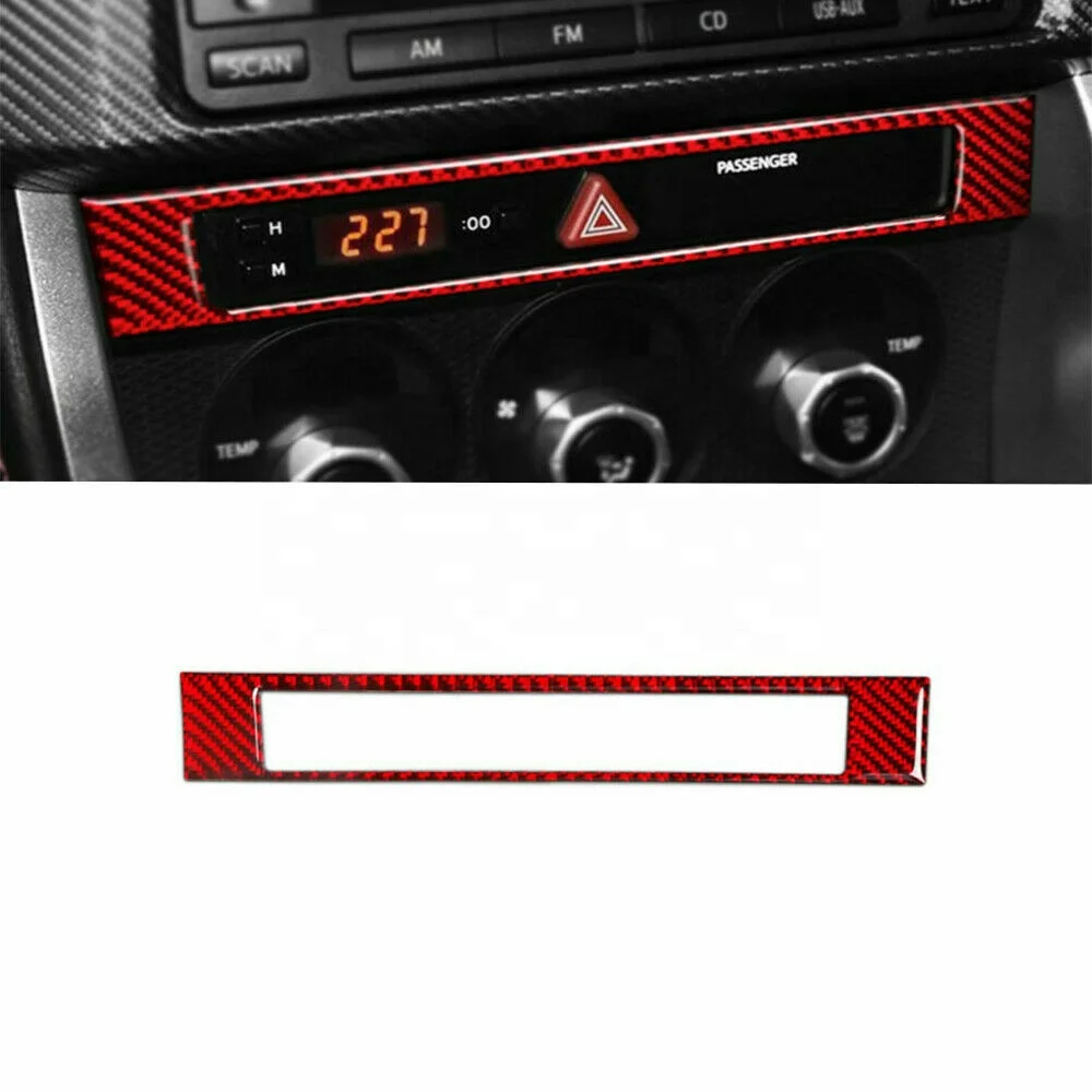 

Red Carbon Fiber Center Console Frame Cover Car Accessories For Subaru BRZ Toyota 86, Carbon red