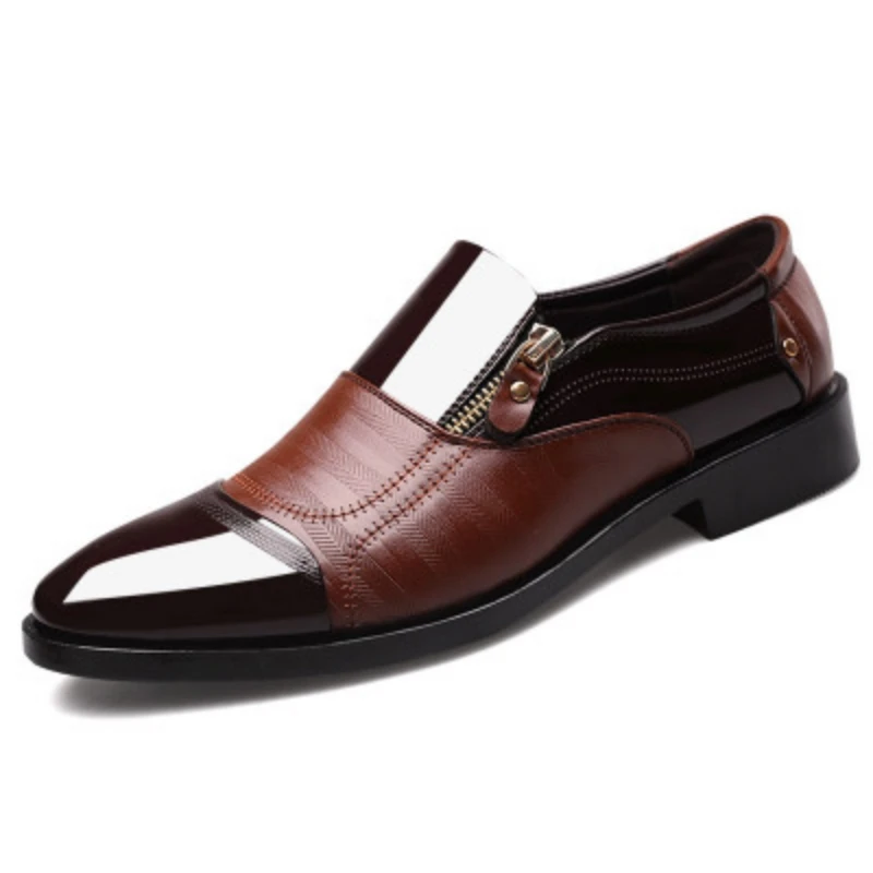 

2021 cheap leather shoes dress men shoes high quality genuine leather shoes, Black