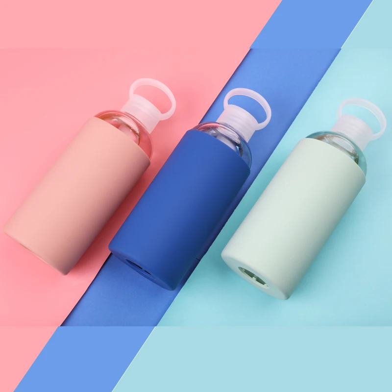 Amazon 550ml Silicone Sleeve Glass Bottle Custom Heat Resistant ...