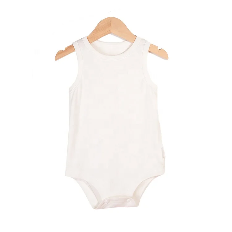 

New Design White Breathable Soft Cotton Vest Bottoming Plain Baby Romper for Baby Dress Matching